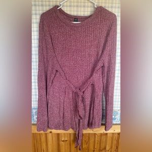 Shein maternity ribbed knot knot front tie top